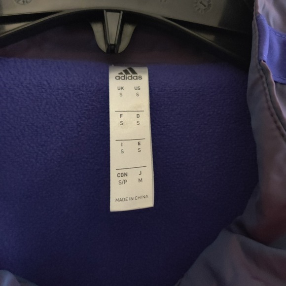 Adidas Pullover 1/4 Zip Windbreaker Jacket Iridescent Color Shift Women's Size S - Picture 3 of 15